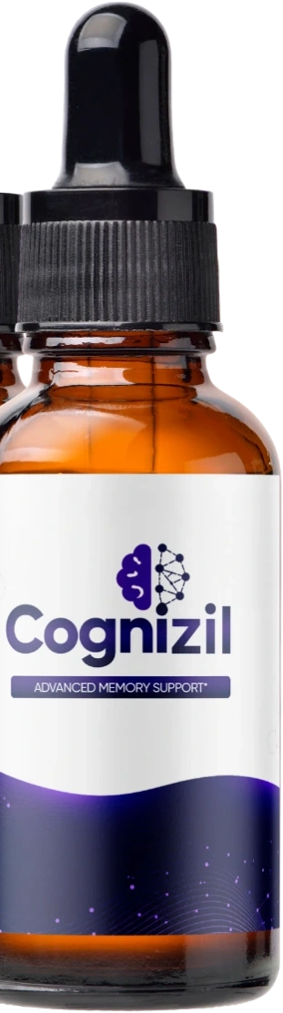 A bottle of Cognizil, a 1 oz liquid memory-support supplement